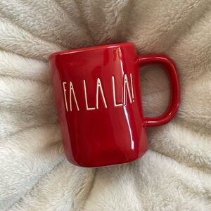 Rae Dunn red Fa La La! Artisan collection mug